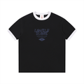 Contrast Edge Ribbed Crewneck T-Shirt