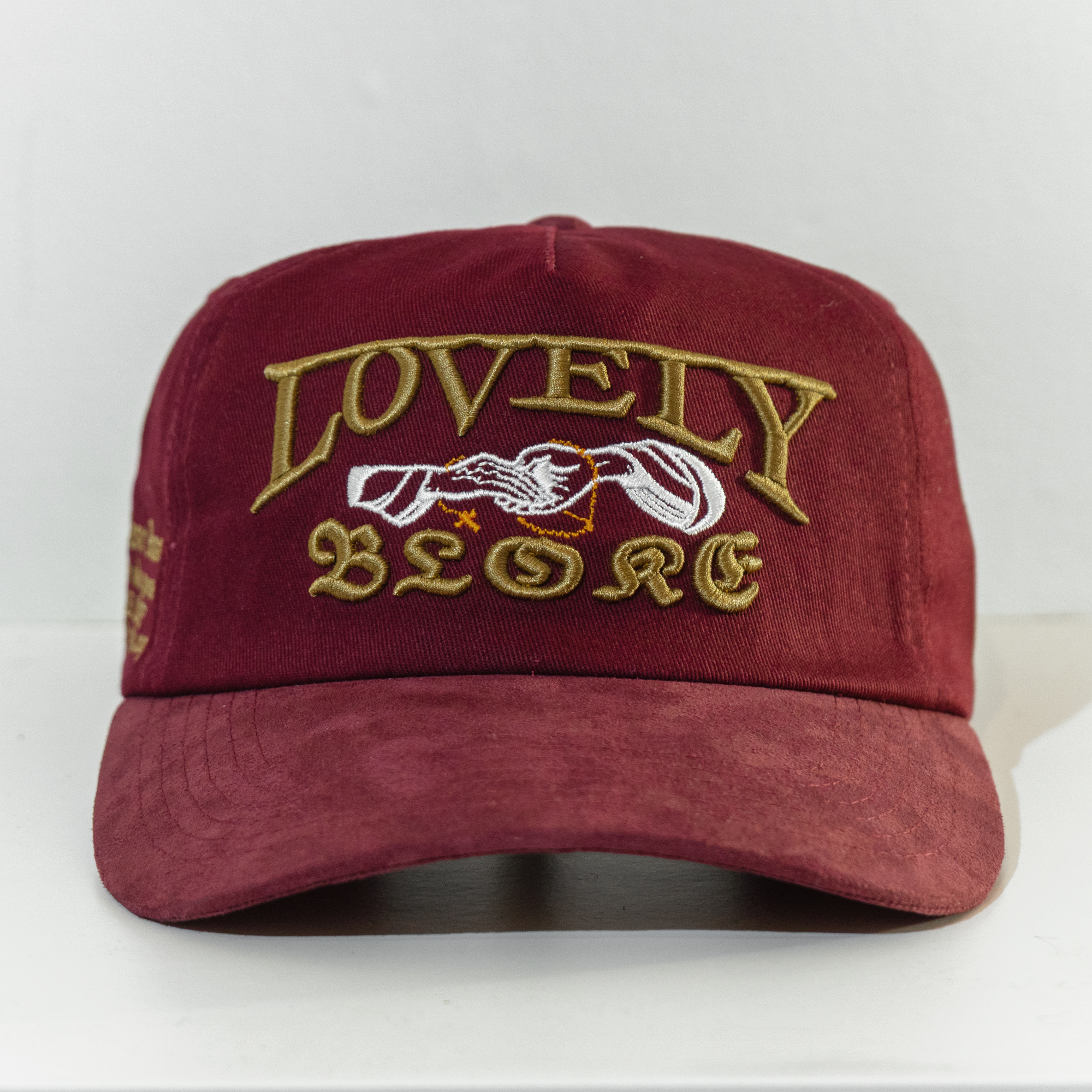 Burgundy Embroidered Dad Cap | Lovely Bloke London